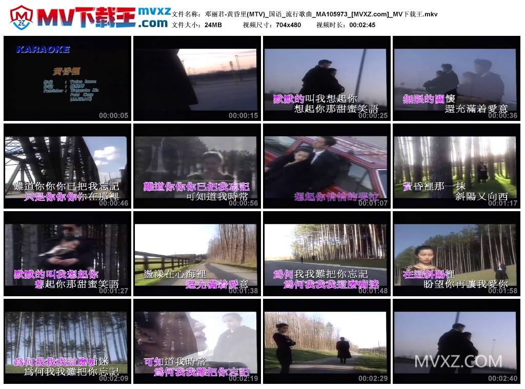 邓丽君-黄昏里(MTV)_国语_流行歌曲_MA105973